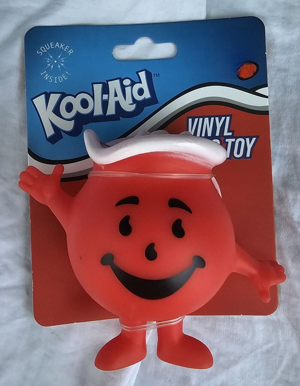 Brand New Kool-Aid Squeak Vinyl Dog Toy. Quality Vinyl. Red, Squeaker, NEW 4"